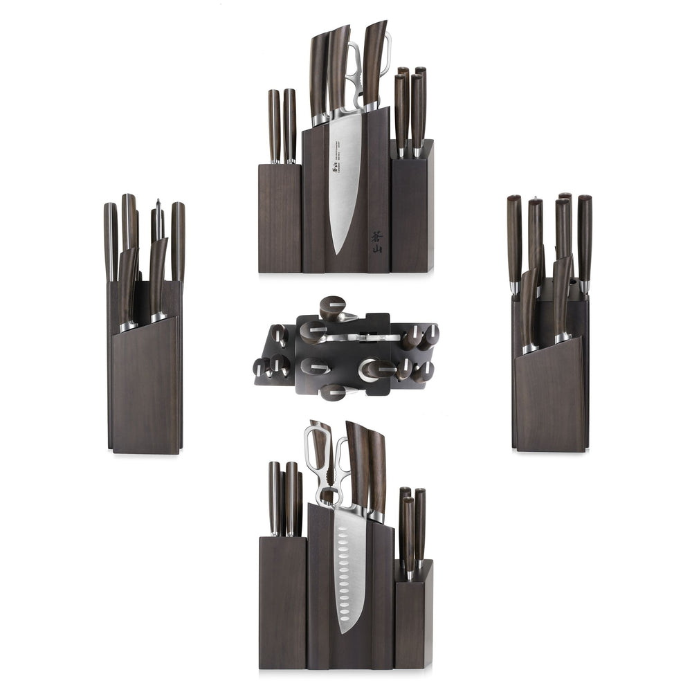 
                  
                    Load image into Gallery viewer, A Series 14-Piece Magnetic Knife Block Set, Forged German Steel, DENALI Walnut Block, 1022285
                  
                