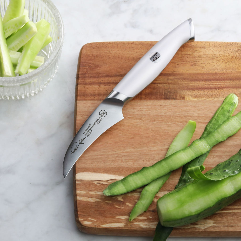 
                  
                    Load image into Gallery viewer, TKSC 2.75-Inch Peeling Knife, Forged Swedish Powder Steel, Thomas Keller Signature Collection, White, 1025521
                  
                