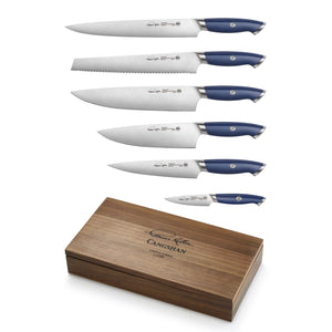 
                  
                    Load image into Gallery viewer, TKSC 6-Piece Knife Set, Forged Swedish Powder Steel, The French Laundry Blue Special Edition Thomas Keller Signature Collection, 1025378
                  
                