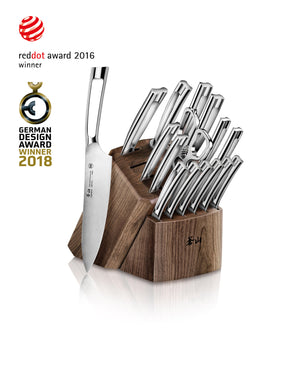 
                  
                    Load image into Gallery viewer, N1 Series 17-Piece Knife Block Set, Walnut, Forged German Steel, 1024784
                  
                