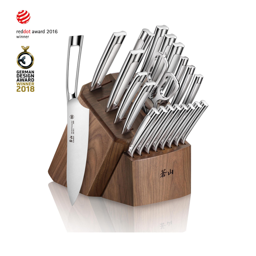 
                  
                    Load image into Gallery viewer, N1 Series 23-Piece Knife Block Set, Acacia Block, Forged German Steel, 1022377
                  
                