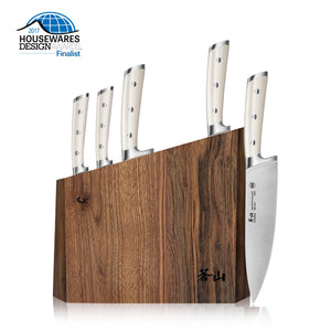 
                  
                    Load image into Gallery viewer, S1 Series 6-Piece German Steel Forged Knife Block Set, Forged German Steel, Walnut Block, 59663
                  
                